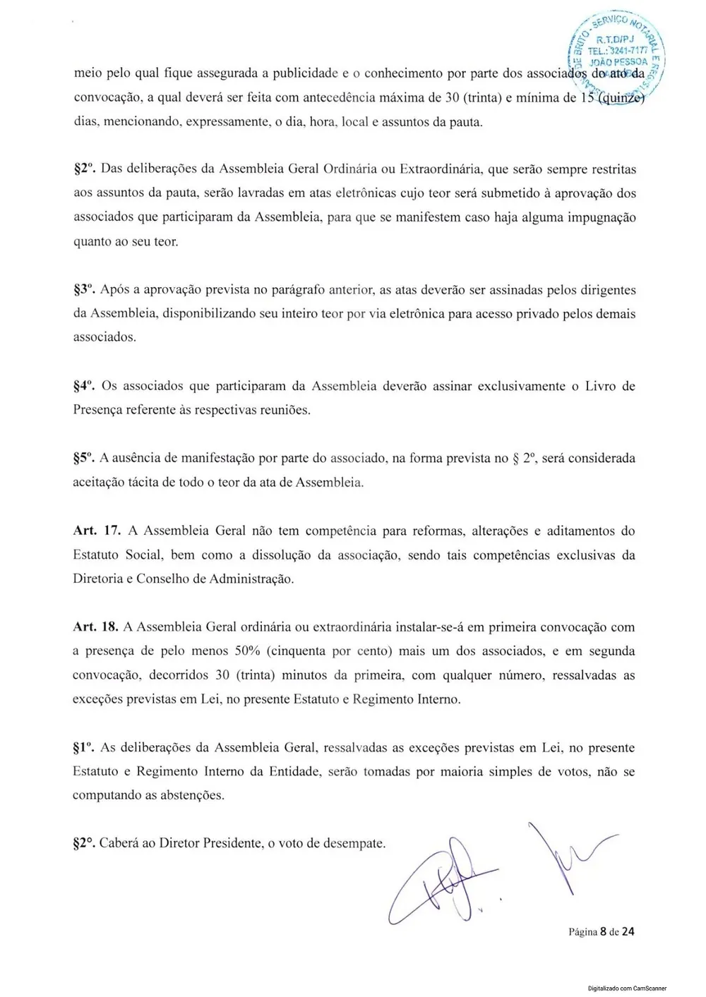 Estatuto social da Extremotec, página 8 de 24