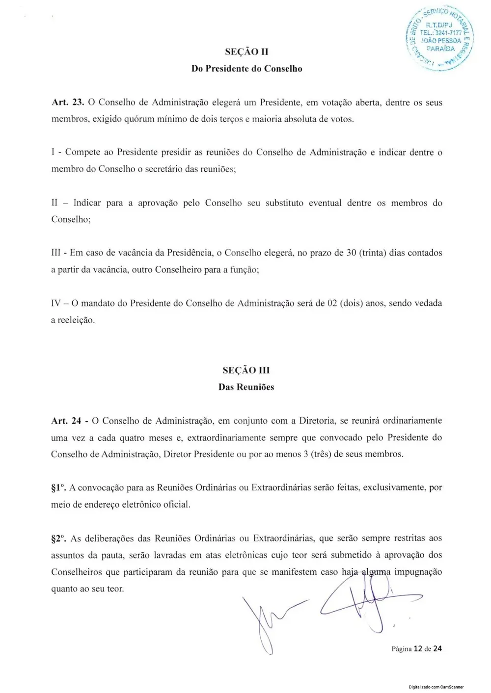 Estatuto social da Extremotec, página 12 de 24