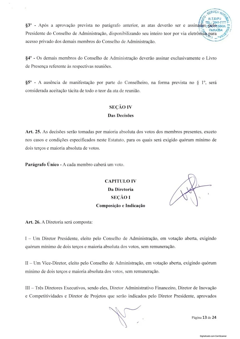 Estatuto social da Extremotec, página 13 de 24