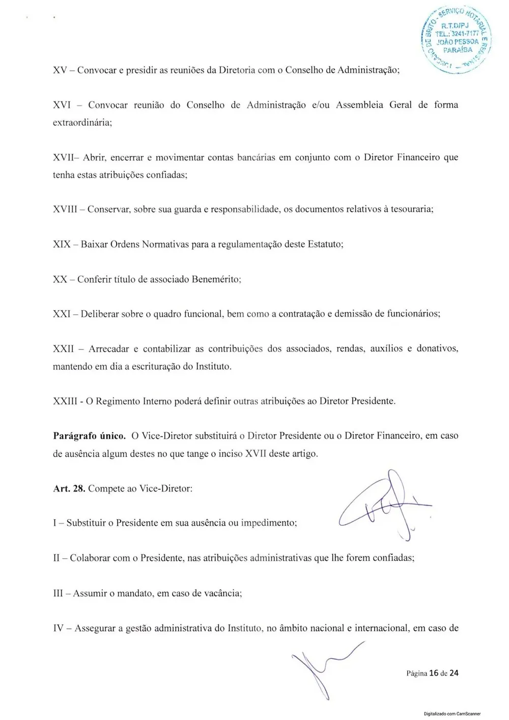 Estatuto social da Extremotec, página 16 de 24